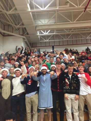 The Dawg Pound dressed in Christmas gear on Dec. 8, 2015.