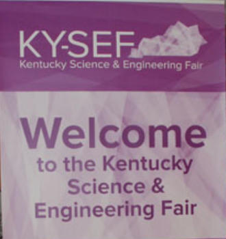 Welcome sign for KYSEF participants