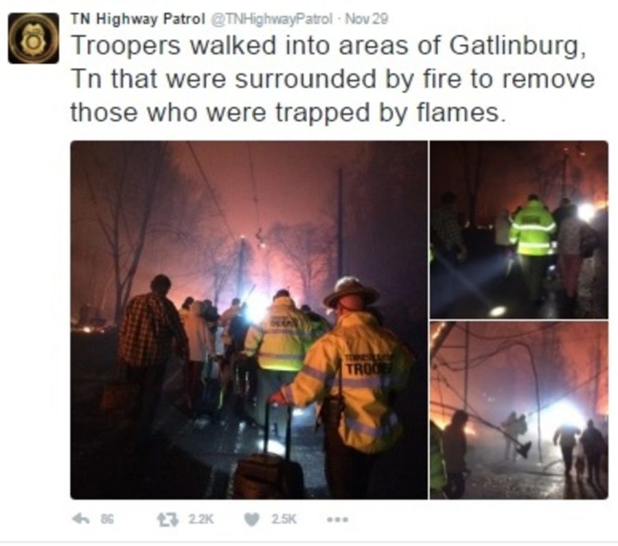 The+Twitter+Account+of+the+Tennessee+Highway+Patrol+kept+people+informed+about+the+fires+in+Gatlinburg