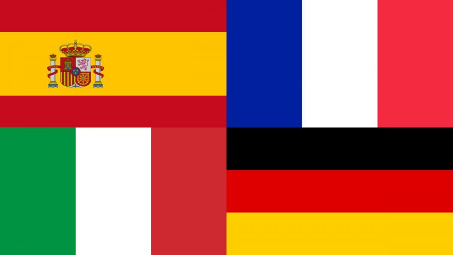 Four flags representing the cultures and languages around the world.
;k