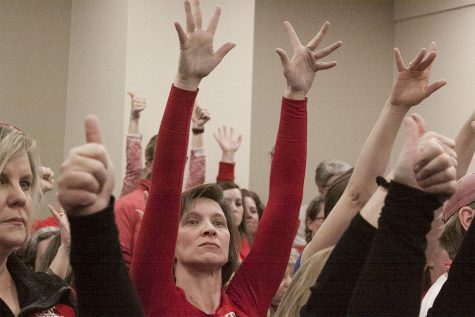 Kentucky teachers at the 2018 protests were instructed to not make any noise at the Capitol, so they started waving their raised hands.