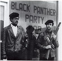 Bobby Seale and Huey P. Newton armed with a 1911 and shotgun