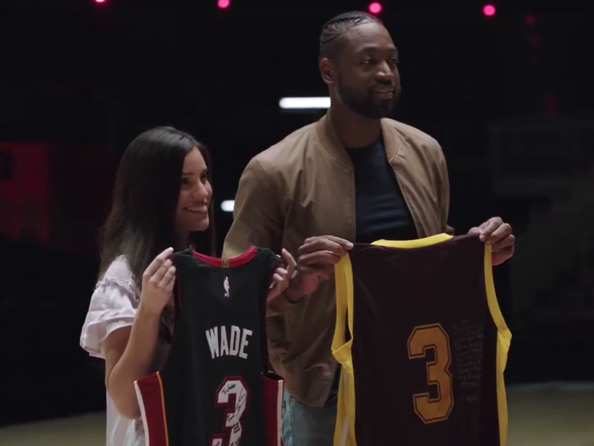Dwyane Wades off-court impact spotlighted in touching tribute advertisement based on his community service and care for others.