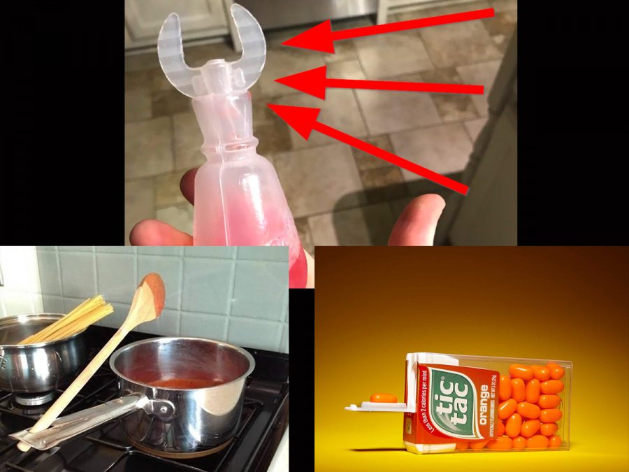 Examples described in article showcasing pans, tic tacs, and kool-aid bottles.