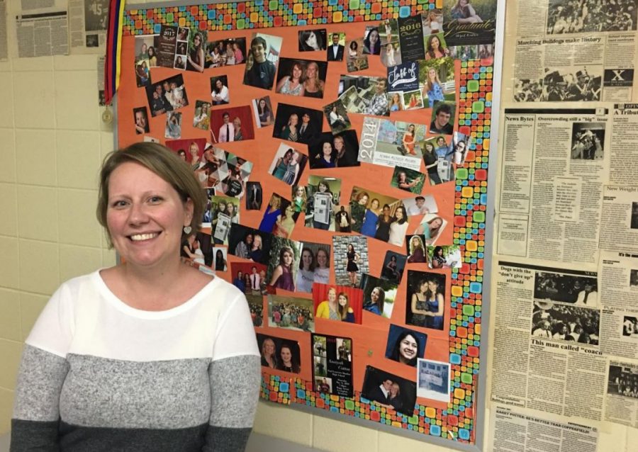 Mrs. Turner has a bulletin board of former students who now work as professional journalists.