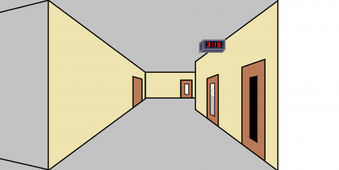The hallways of Dunbar as illustrated by MS Paint