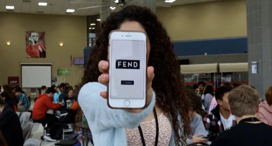 PLD student with downloaded FEND app.