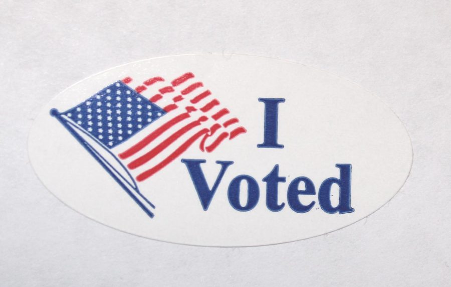 It is common to see people wearing I voted stickers on election days