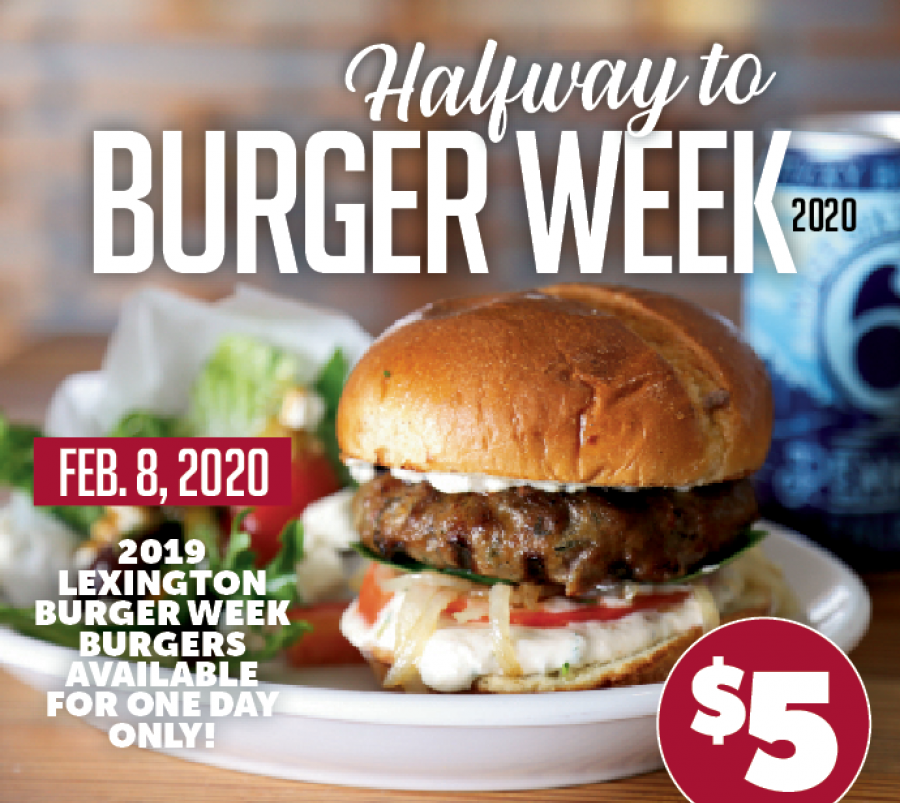 This flyer advertises Halfway to Burger Week and the restaurants participating in them. 