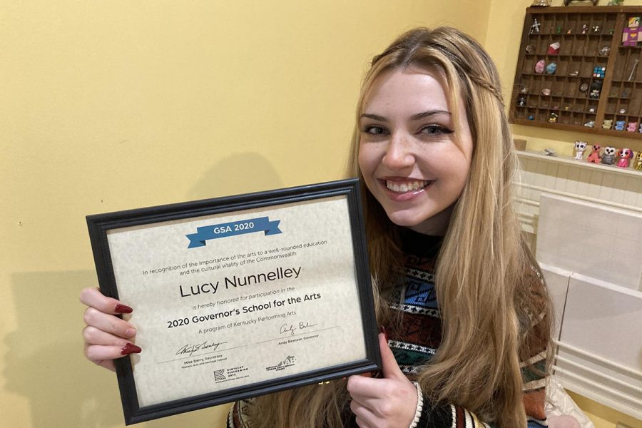 “I have been involved in drama for 8 years, and it has been the focal point of my free time, senior Lucy Nunnelley said. I got into Governor’s School for the Arts last year. I plan on at least minoring in theatre when I get into college.”