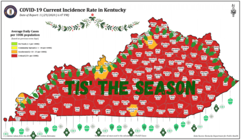 An overwhelming majority of the counties in Kentucky are red. With a little holiday spirit they could turn green.