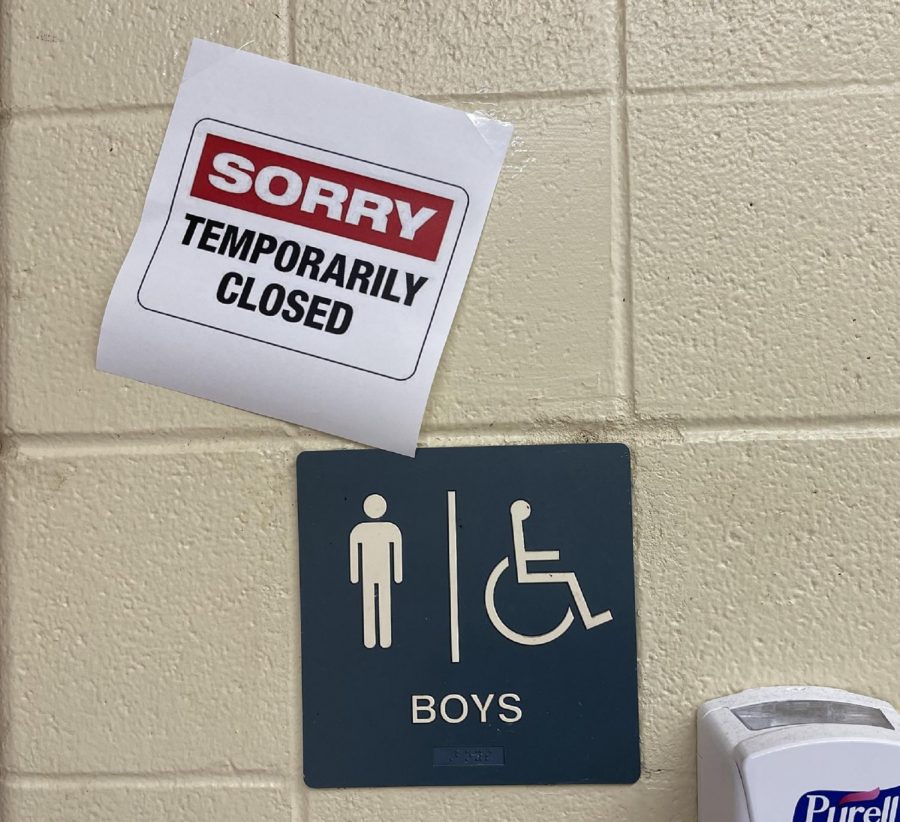 Four of the six boys bathrooms at PLD have been closed after more than a week of daily acts of destruction and theft.