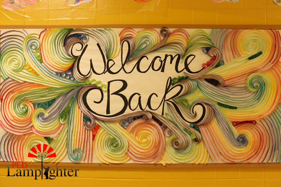 Mrs. Preptit created a welcoming sign for students, and said that she hopes to see artists thrive as we return to in-person school.