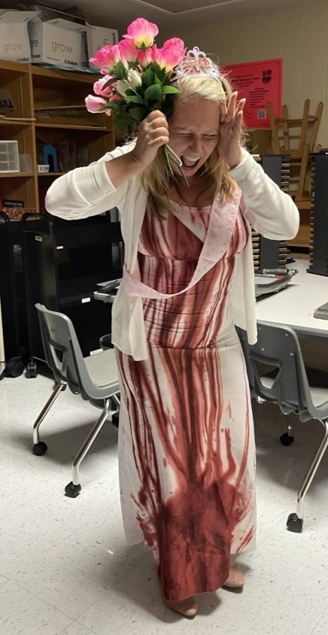 Media Arts teacher Mrs. Wendy Turner channeled Carrie, a character from the Stephen King novel.