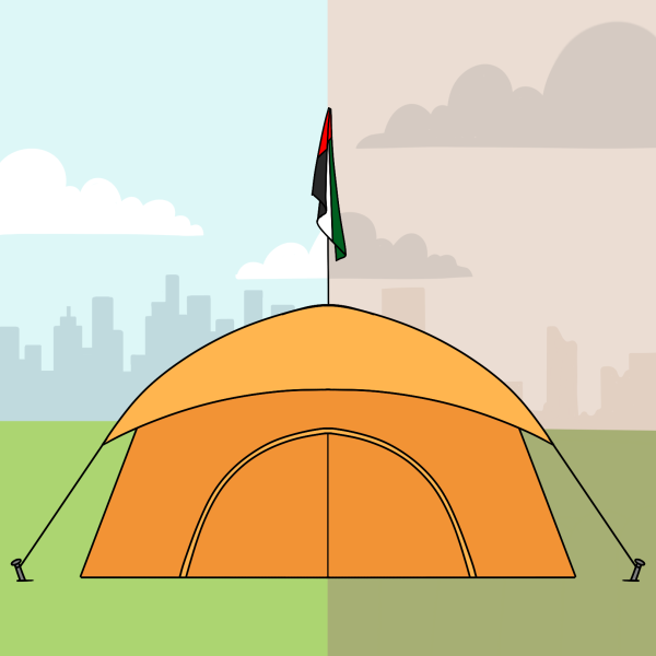 College encampments protesting university support for Israel.