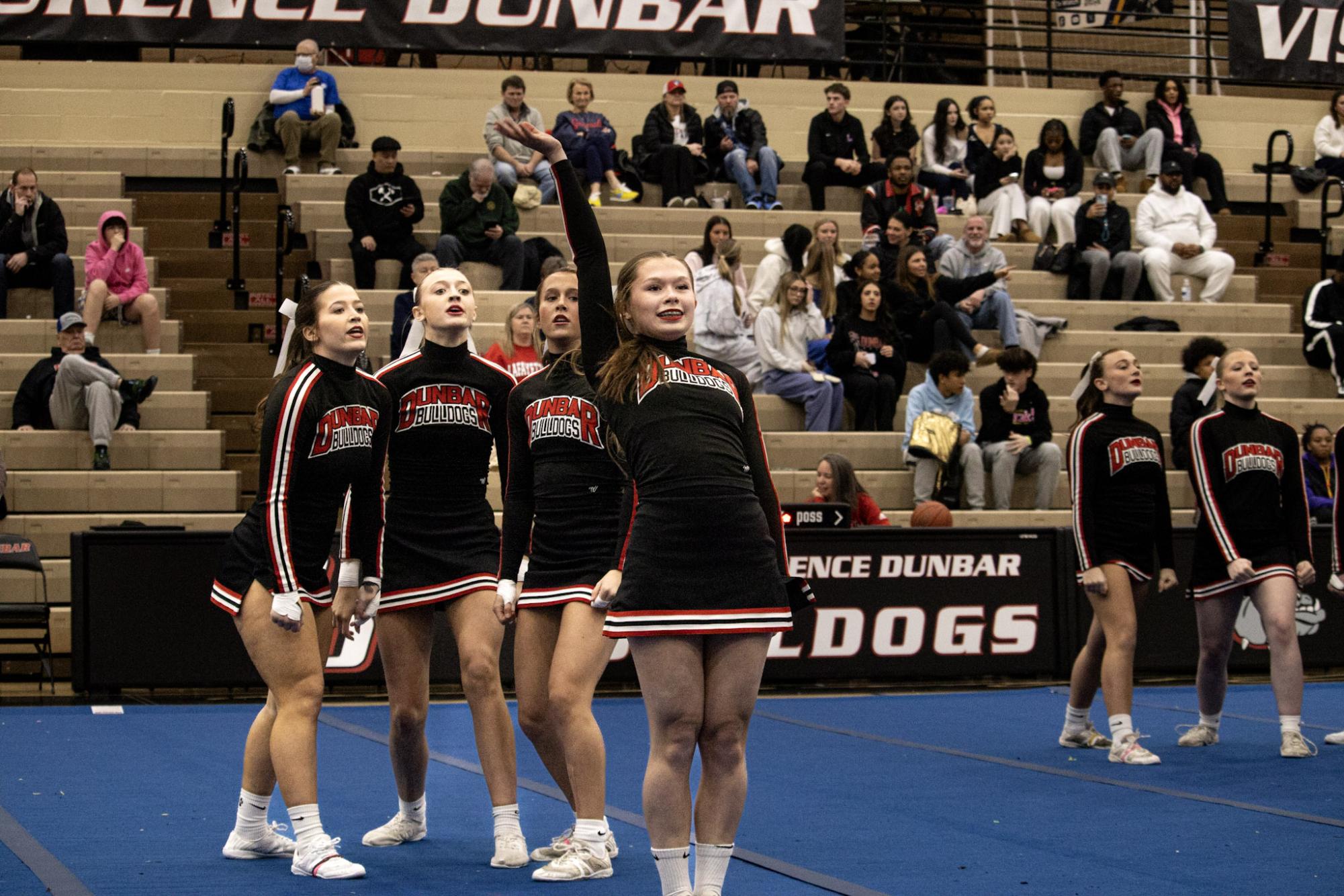 Dunbar Cheerleaders at half time of Dunbar vs Lafayette game